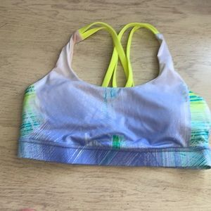 Fun colorful size 8 Lululemon sports bra